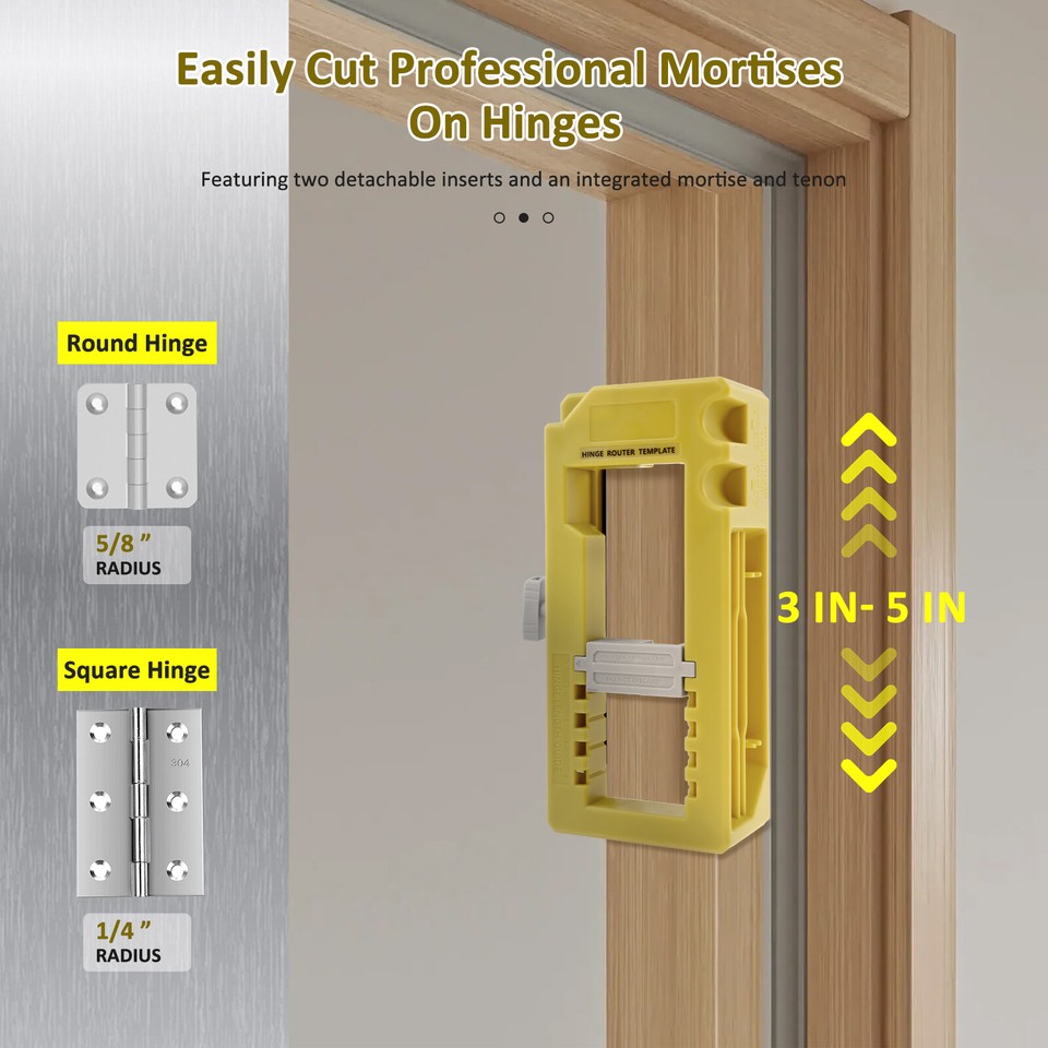 Door Hinge Mortise Jig Kit Sturdy Door Hinge Router Template