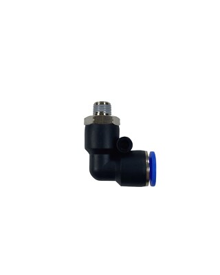 3/8'' Tube OD x 1/8'' MNPT Brass Composite 90° Elbow Push-in