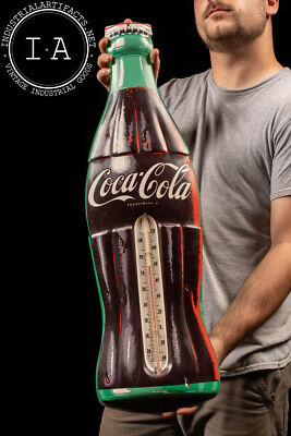Vintage Coca-Cola Tin Litho Advertising Thermometer