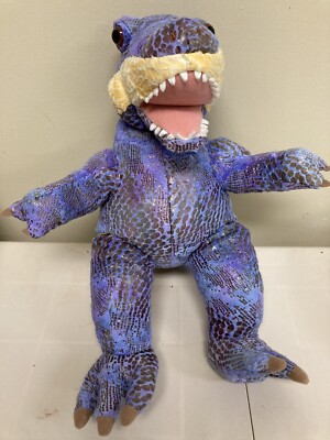Build A Bear Plush T-Rex Dinosaur Dino Purple Gray Scaly Dino