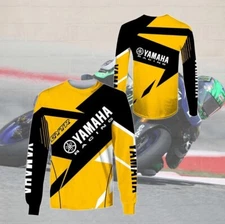 Yamaha Long sleeve Shirt 3D Racing Size S-5XL Printed 3D New Yellow Hot Sale 25