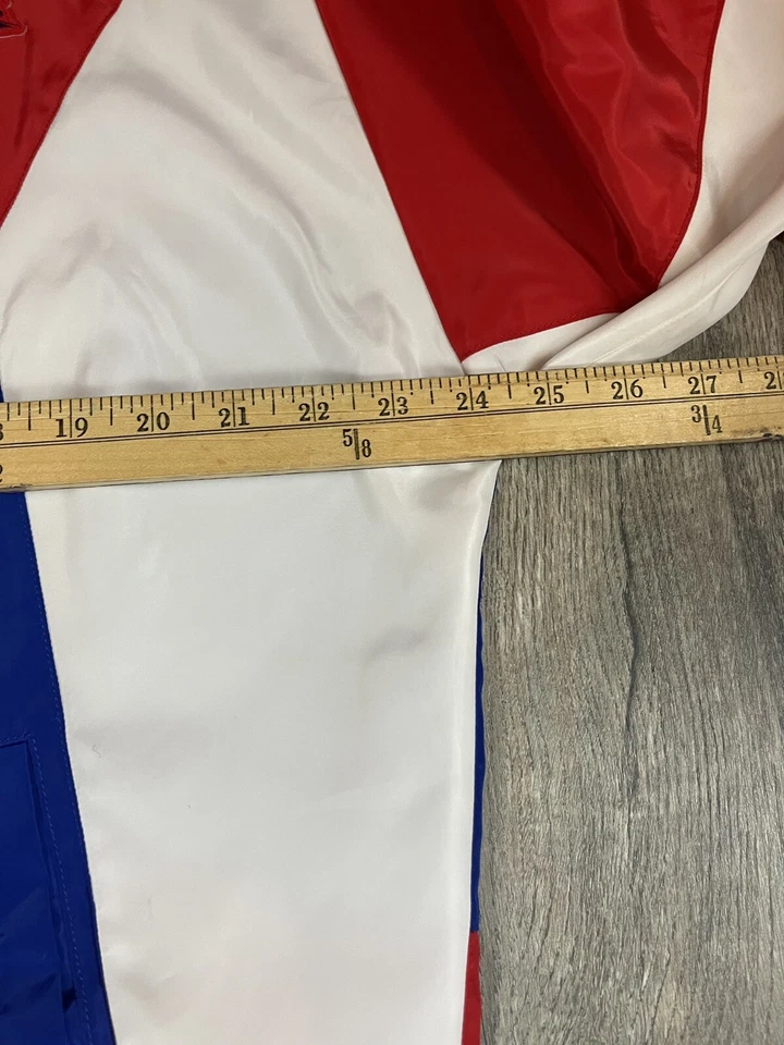 CHAQUETA CORTAVIENTOS FOREVER 21 RETRO AÑOS 90 PONY ROJO BLANCO AZUL MANGA LARGA CREMALLERA TALLA L Foto 4 de 4