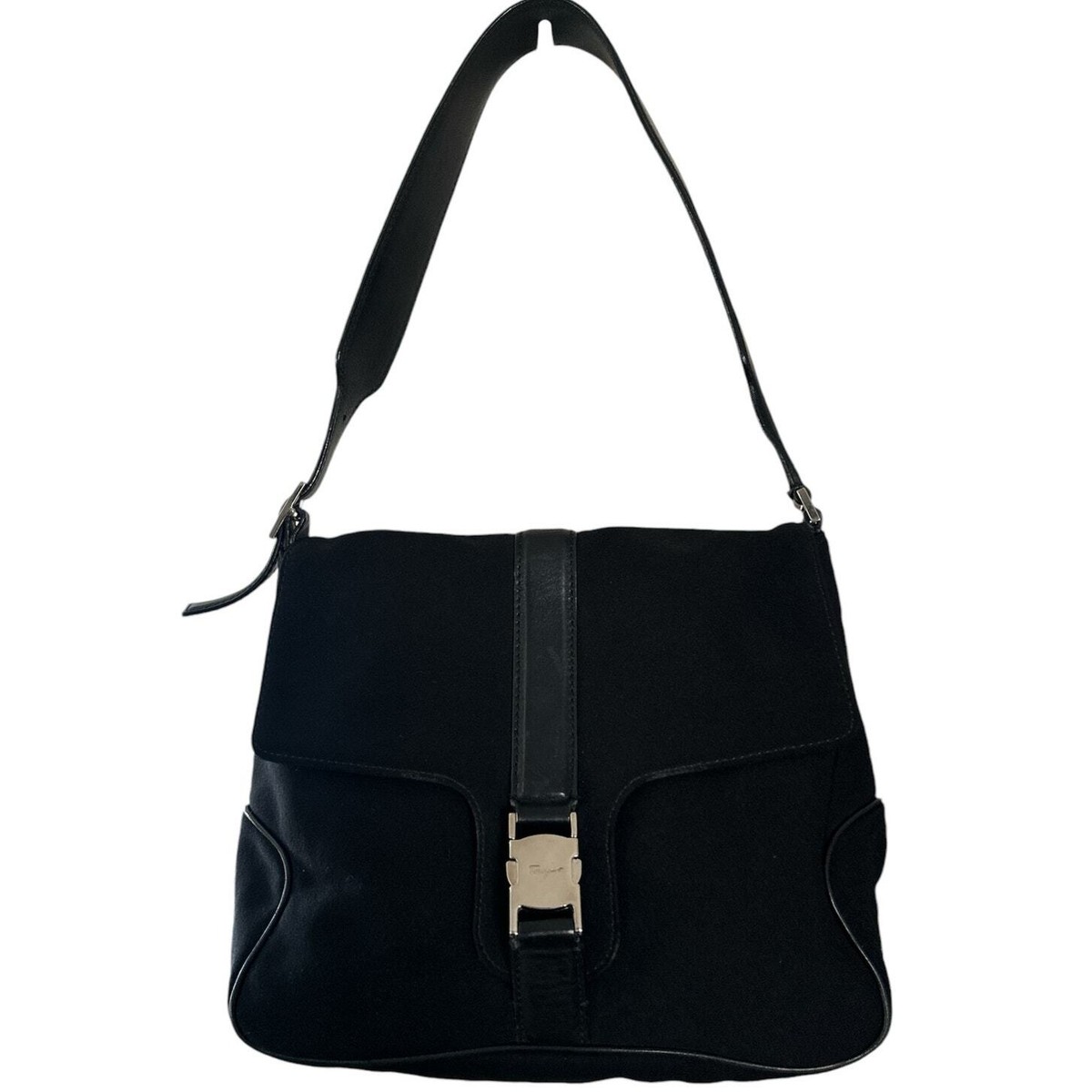 Salvatore Ferragamo Neoprene cloth bag purse handbag AU-21-1784