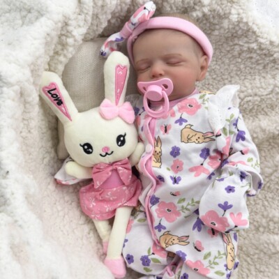 Newborn Baby Reborn Dolls Visible Veins 3D Skin Painted Hair Kids Collect Gifts