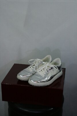 Gucci MAC 80 Sneaker in Weiß/Silber  Gr.39,5  355/2/35   *bitte messen*
