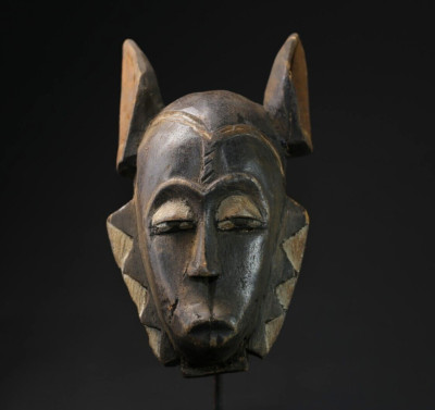 African Tribal Face Mask Wood Hand Carved Vintage Wall Hanging Guro mask-5394