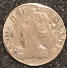 Sixpence 1711 Anne .925 Silver (T33)