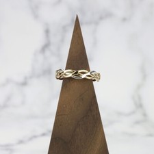 Two Tone Eternity Knot Sterling Silver Band