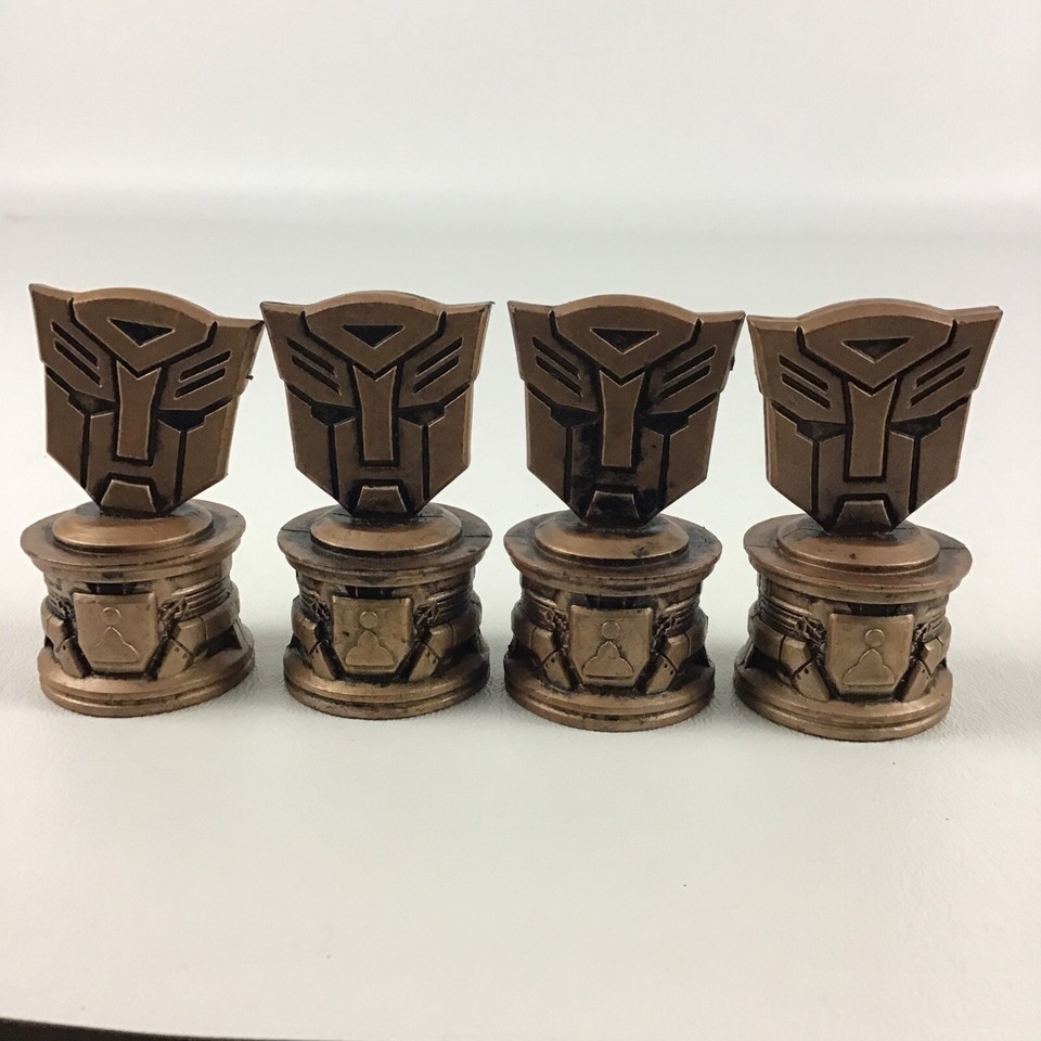 Transformers Chess Set 4 Pawns Replacement Game Pieces Gold Autobots