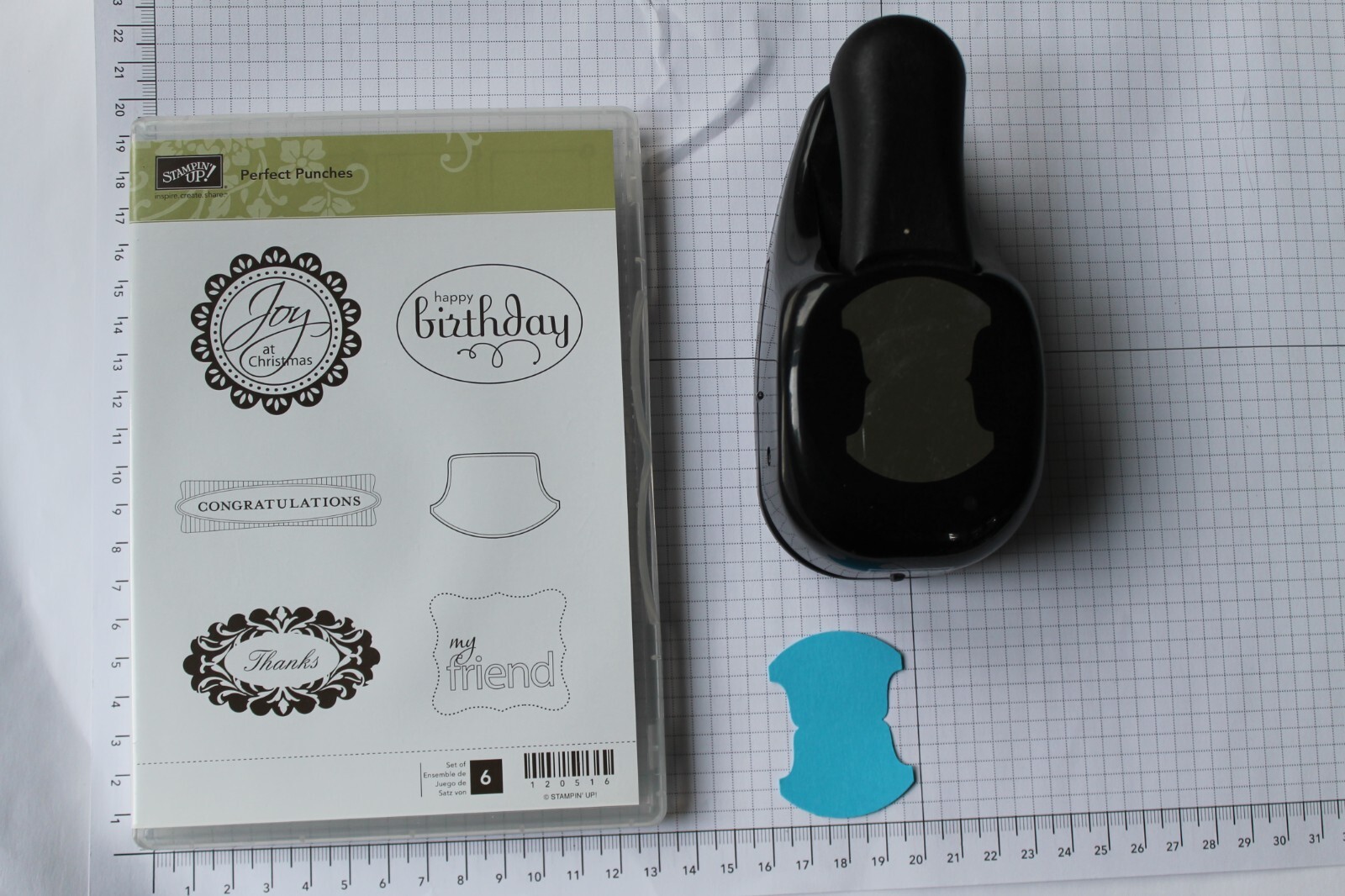 Stampin Up Round Tab Punch and Perfect Punches set of 6 Stamps eBay