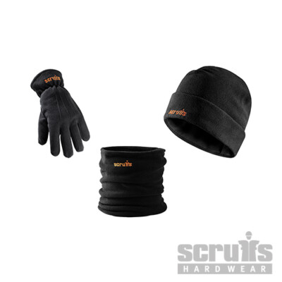 Scruffs Winter Essentials Pack Fleece Beanie Mütze Nackenwärmer/Schal/Handschuhe