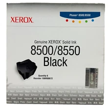 New Genuine Xerox 8500 8550 Black Solid Ink Cartridges In Box