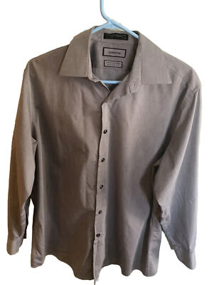 claiborne modern fit dress shirt Claiborne Long Sleeve Button Down Wrinkle Free Modern Fit Shirt Gray Large