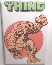 Thing Vintage Card Art MAGNET 2" x 3" Refrigerator Locker Fantastic 4