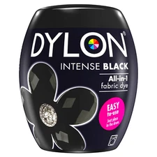 DYLON Fabric Machine Dye Pod - Intense Black 350g Cotton Wool For Natural Fibres