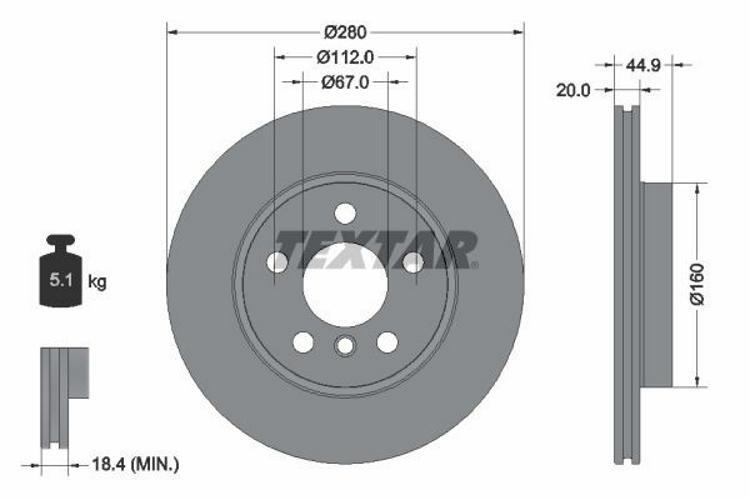 Disque de frein ventilé haute performance pour BMW i3 électrique réduction de l'usure