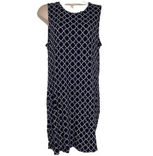 Nautica Tank Dress Women's Medium Sleeveless Shift Knee Length Lightweight