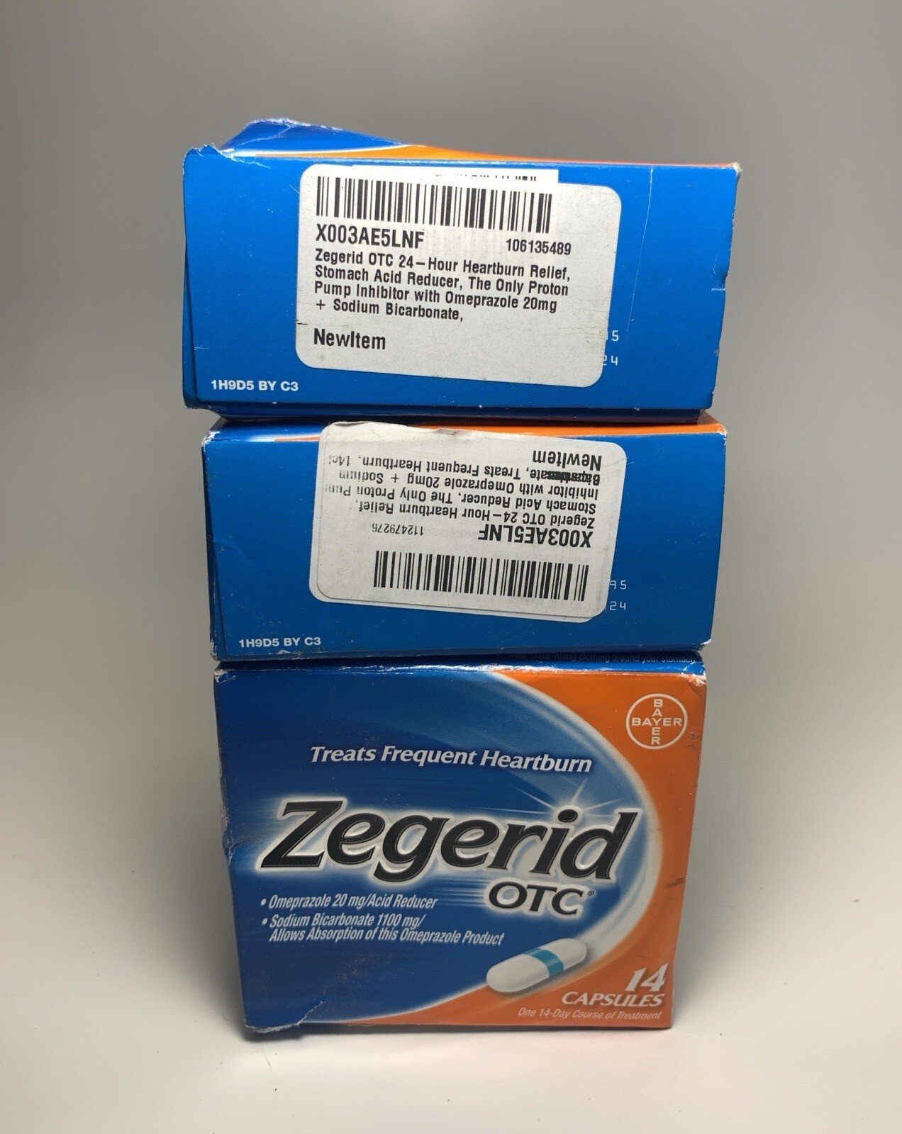 56ct Zegerid OTC Heartburn Relief 24 Hr Stomach Acid Reducer Exp 4/2024