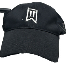 Black Nike Tiger Woods Collection One VR Flex Fit Hat Cap Golf M/L Embroidered