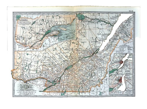 Carte Ancienne De Montréal 1929 - Reproduction Vintage - Décoration Murale