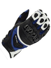 Gant court en cuir Richa Stealth pour moto / moto - noir / bleu était de 70 £