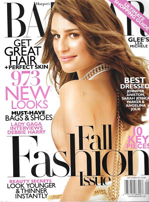 Harper's Bazaar Magazine Lea Michele Fall Fashion Debbie Harry Great Hair 2011