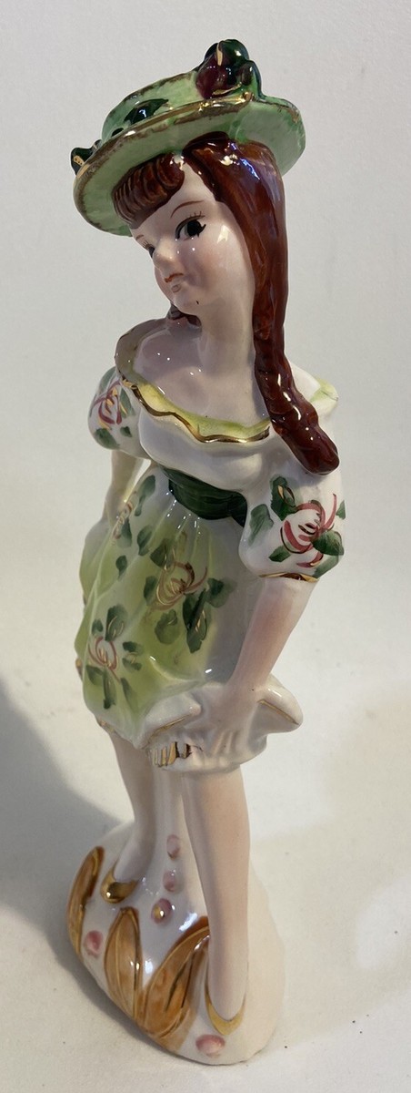 60's Vintage Kreiss & Company 10” Flower Girl With Hat. NO CHIPS