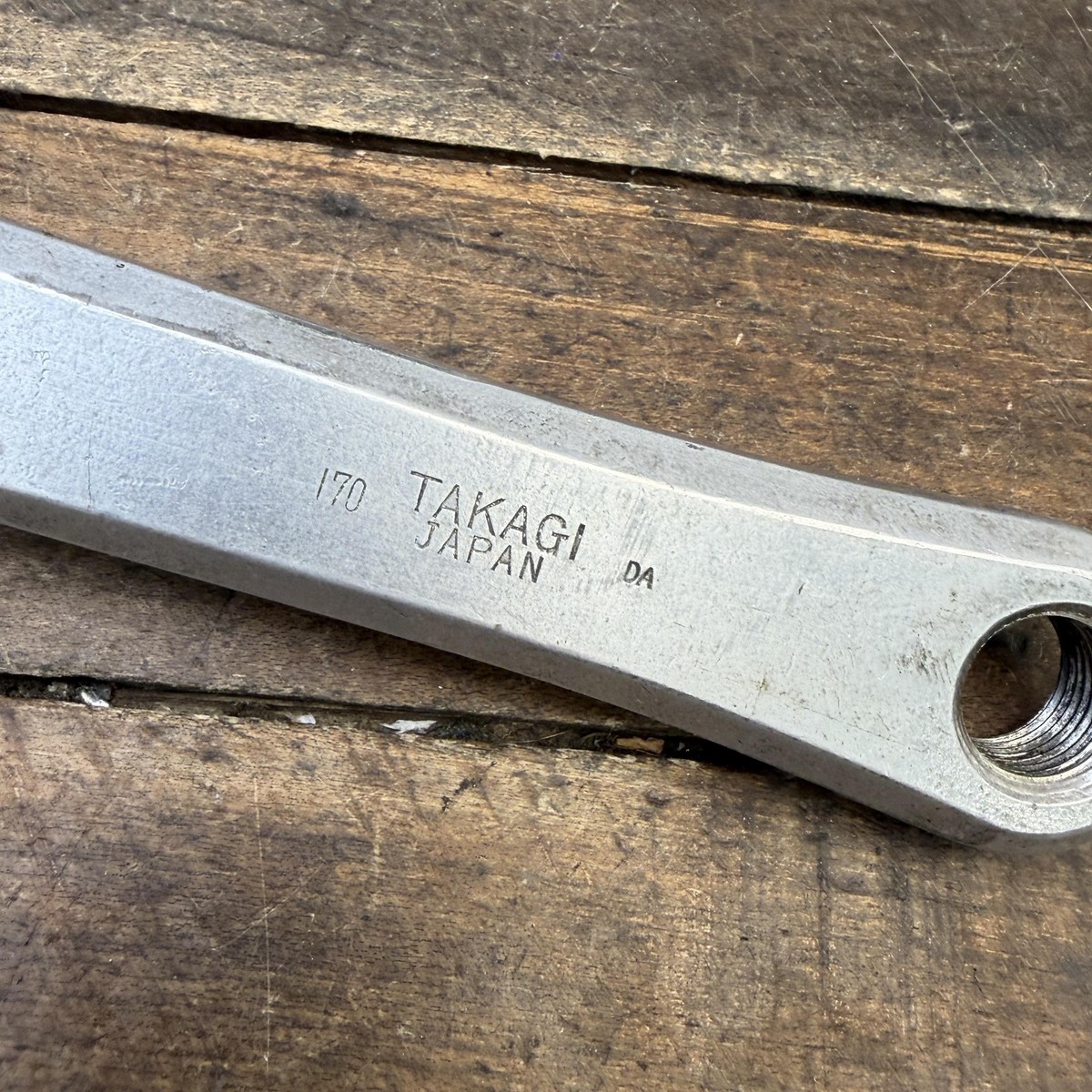 Vintage Takagi Tourney BMX Crank Arm 170mm Square Taper Silver