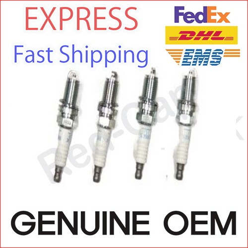 GENUINE OEM 4 SPARK PLUGS for 93-11 ACCENT ELANTRA SCOUPE TIBURON RIO 1881411051