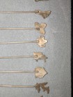 Vintage TAXCO Mexico Sterling Silver Cocktail Picks / Appetizer Forks Set Of 12 — photo 3