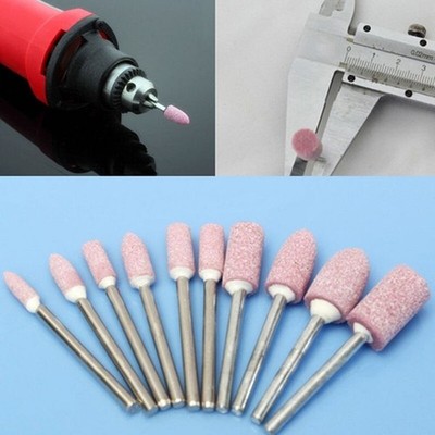 10X New Sanding Pen Sandstones Set Shank 3,175mm   Drill Decor  P35C YL *qq