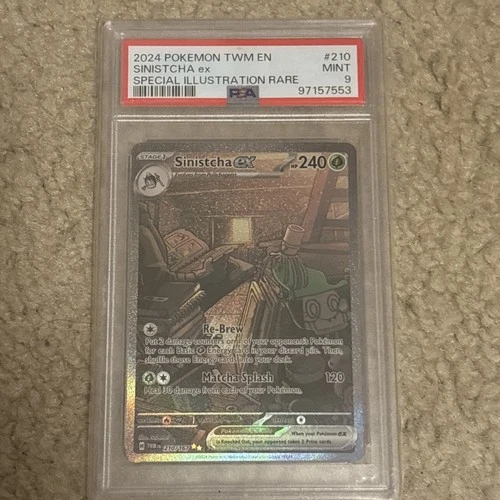 Sinistcha ex 210/167 PSA 9 MINT Sv06 Twilight Masquerade SIR Pokemon TCG