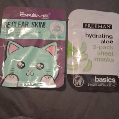 Freeman Basics Hydrating Aloe Sheet Mask 2-Pack 1.08 fl oz, Not Tested