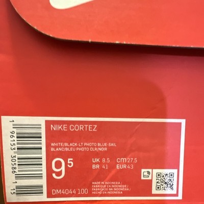 Nike Cortez DM4044-100 White/Black-Photo Blue-Sail 2023 Men's Sneaker