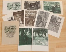 12 RADIERUNGEN von Vogeler Overbeck Mackensen … Kunstmappe Aus Worpswede 2, 1978