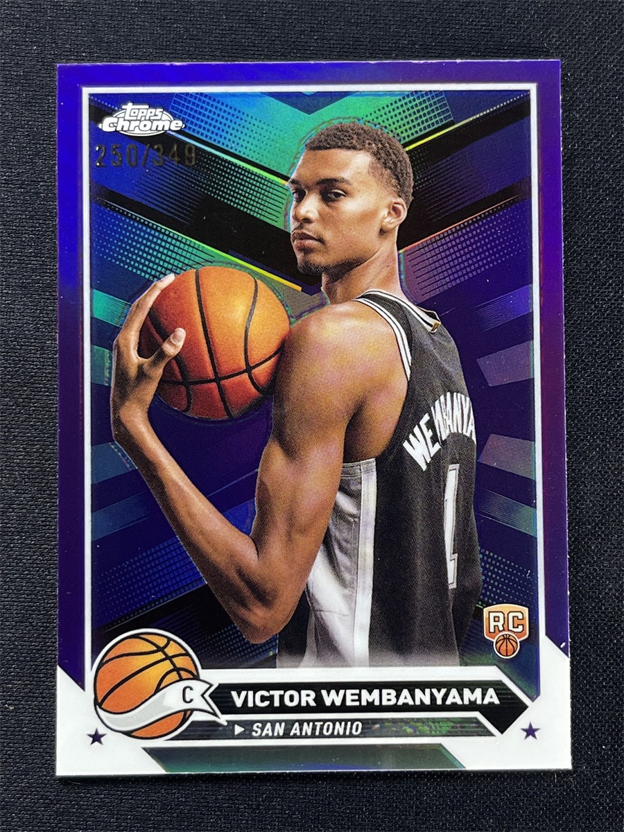 2023-24 Topps Chrome Victor Wembanyama #1 Purple Refractor Rookie RC Spurs /349