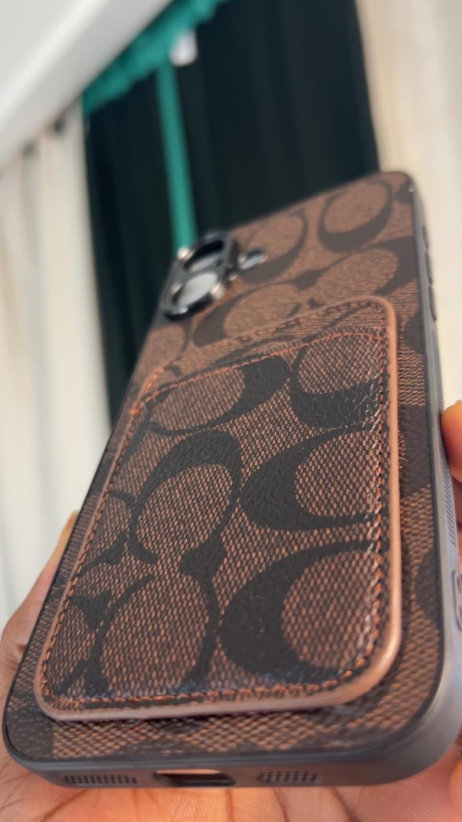 【レア】COACH ケース ブラウン iPhone 16 Phone Case Coach Case Brown Designer Leather Case | eBay