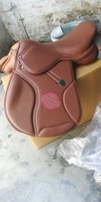 Selle de cheval de saut anglais haut de gamme en cuir à contact étroit et...