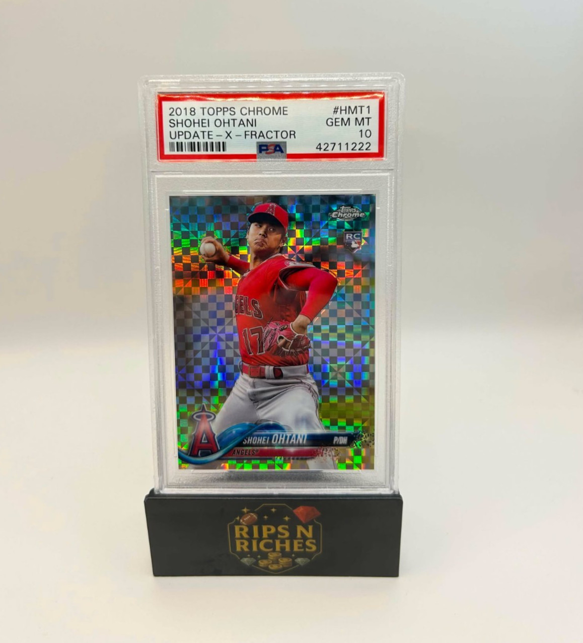 2018 Topps Chrome Update #HMT1 Shohei Ohtani X-FRACTOR /99 Rookie Card RC PSA 10