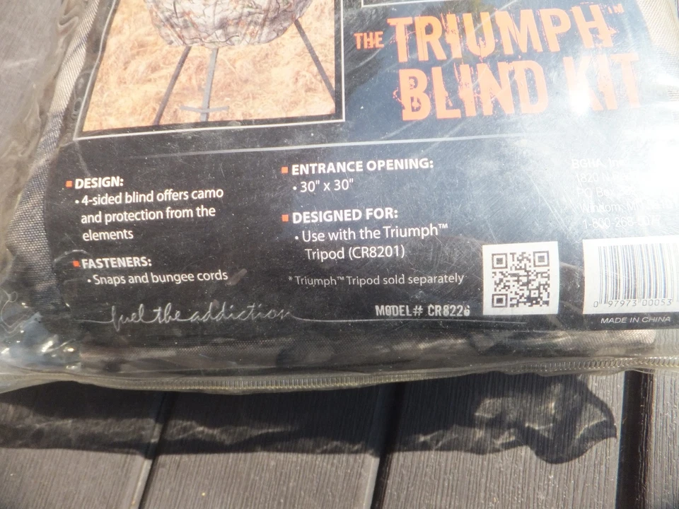 One Big Game Tree Stand Triumph Camo Blind Kit CR8226 for CR8201 - 4 Sided Cover - Image 2 of 4