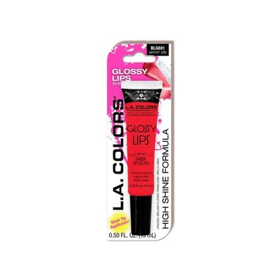 2 PACK L.A. COLORS Glossy Lips Sheer Lipgloss (carded), BLG801 Jammin Jelly