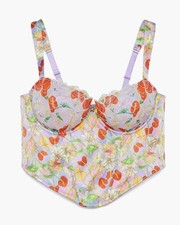 Savage x Fenty Mutha Nature Satin Bustier Floral Lace Corset Top Size L