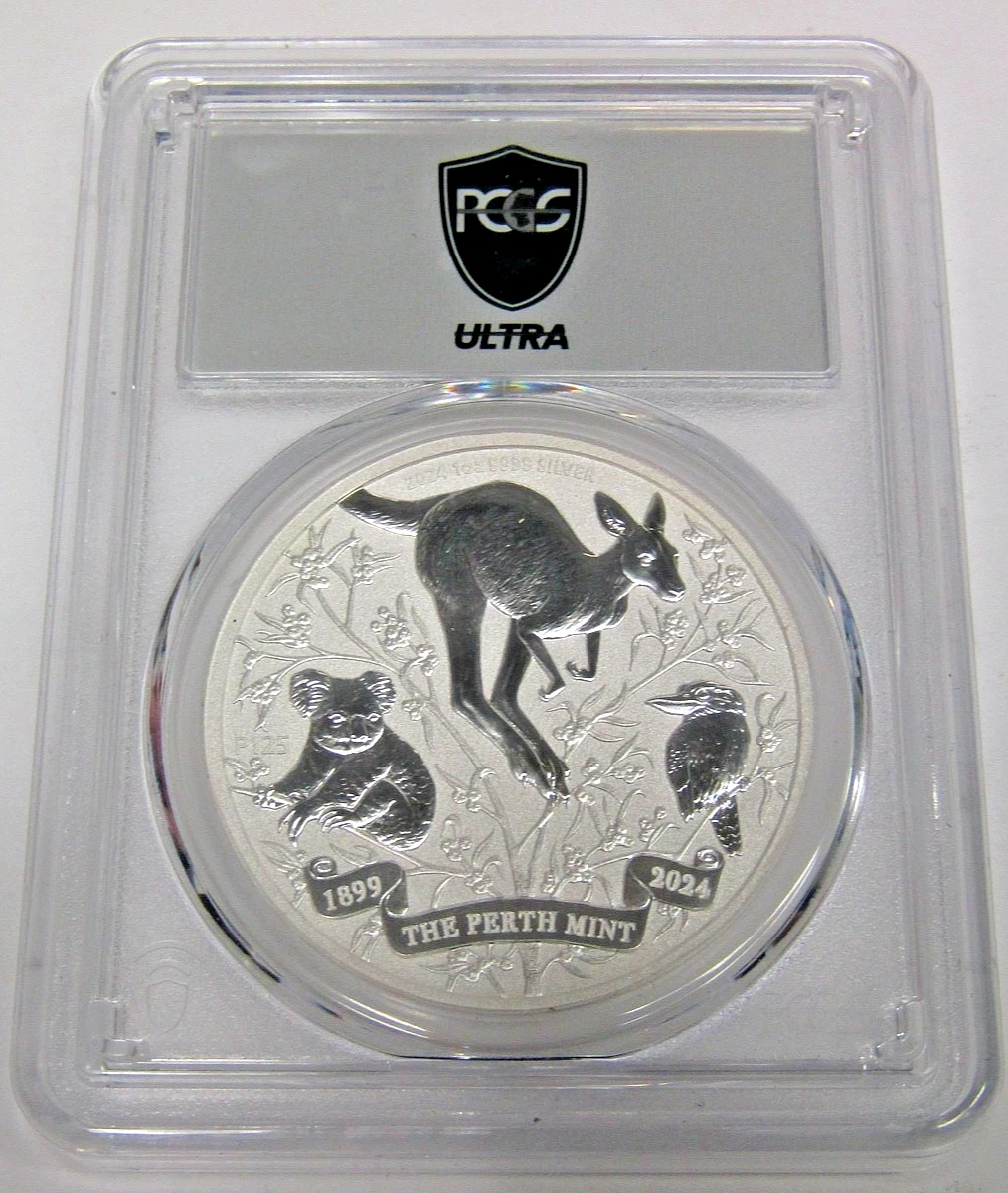 Australian Kangaroo Grade MS 70 PCGS Certified Silver Bullion