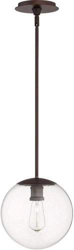 Bronze Transitional One Light Pendant - Stylish Dark Finish Lighting - Picture 2 of 3