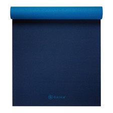 Gaiam Longer/Wider Yoga Mat - Blue 6mm 
