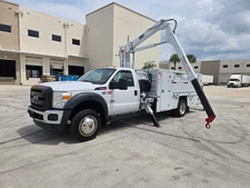 2016 FORD F-550 6.7L DIESEL SUPERDURT FEC TIRE SERVICE KNUCKLE CRANE TRUCK