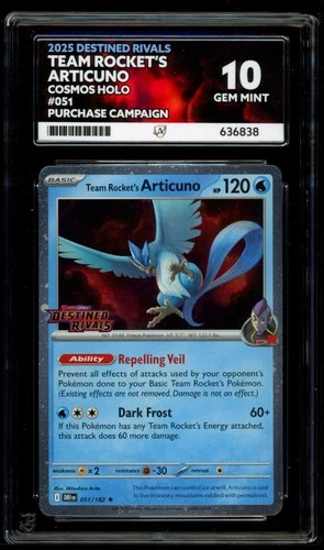 Team Rocket's Articuno Stamped Purchase Campaign Destined Rivals -   ACE 10