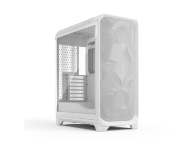 Fractal Design Meshify 3 ATX mATX Mid Tower PC Case - White Chassis with Clear T