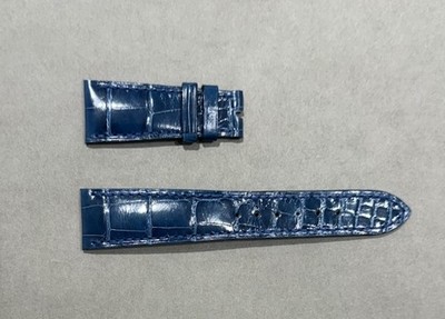 New Patek Philippe Navy Blue Alligator Watch Strap 21/16mm Length 113mmx55mm