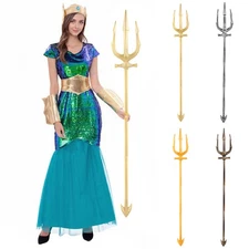 1Pc Plastic Trident Adjustable Assemble Scepter Halloween Cosplay Party Props